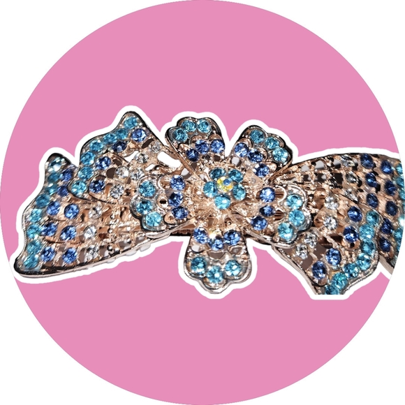 NWT Hair Clip Assessory (Blue & Silver) - Picture 4 of 9